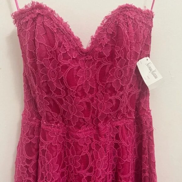 Neiman Marcus Pink Strapless Lace Dress New with tags - Picture 4 of 8